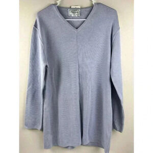Antonella Vintage‎ V Neck Sweater Women L Merino Wool Lilac Italy